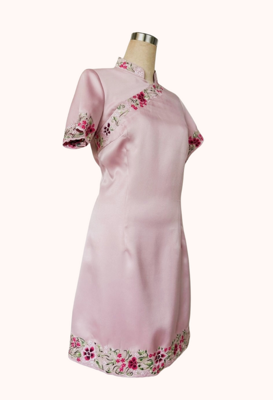 Embroidered Silk Cheongsam