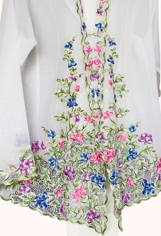 (S) White Kebaya