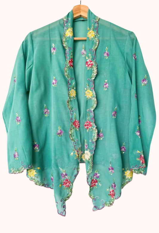 (L) Turquoise Green Kebaya