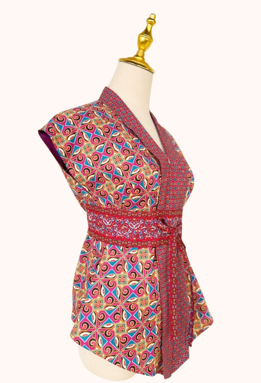Batik Kimono Top