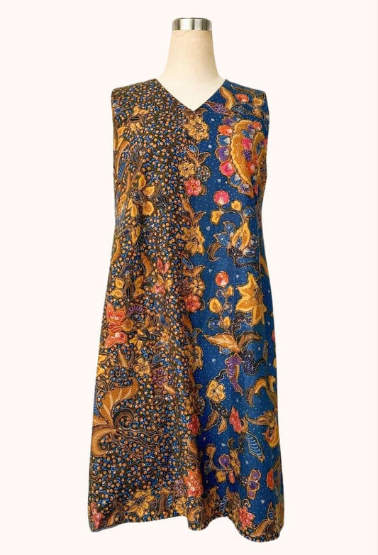Two Toned Batik Dress