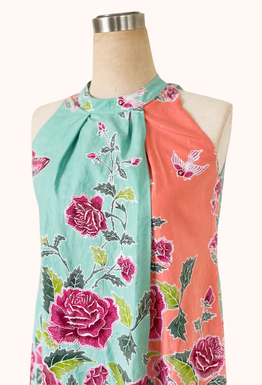 Halter 2 toned Batik Dress