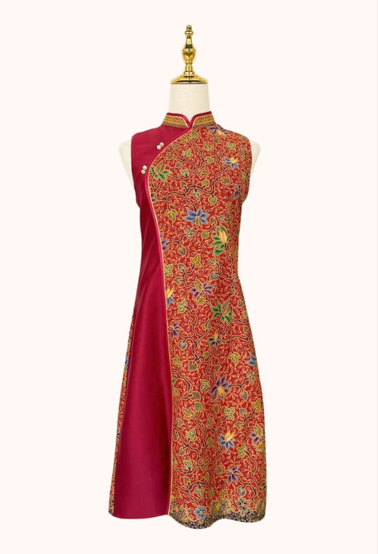 Batik and Silk Cheongsam