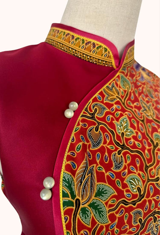 Batik and Silk Cheongsam