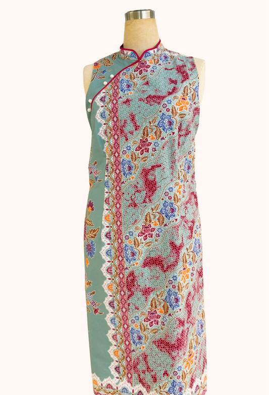 Green Batik Cheongsam