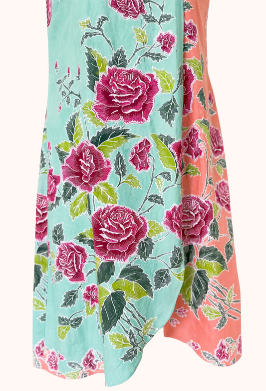 Halter 2 toned Batik Dress