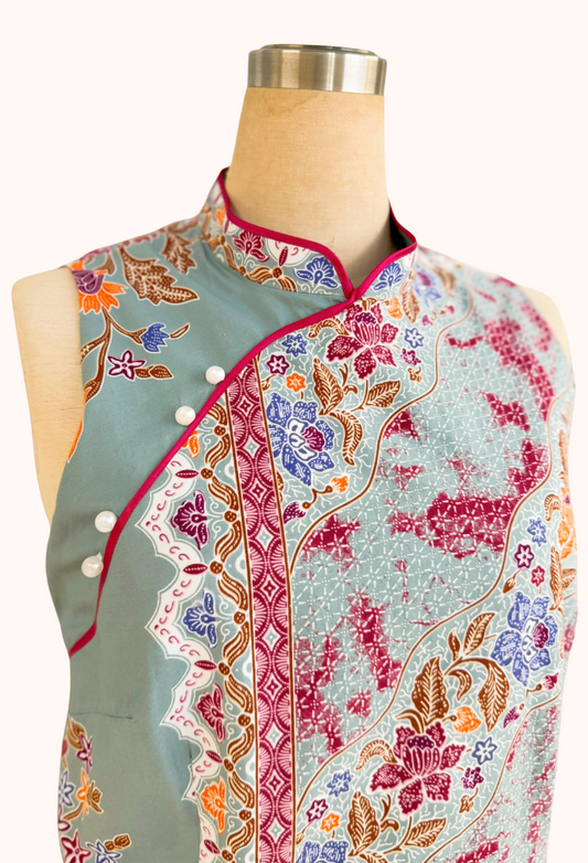 Green Batik Cheongsam