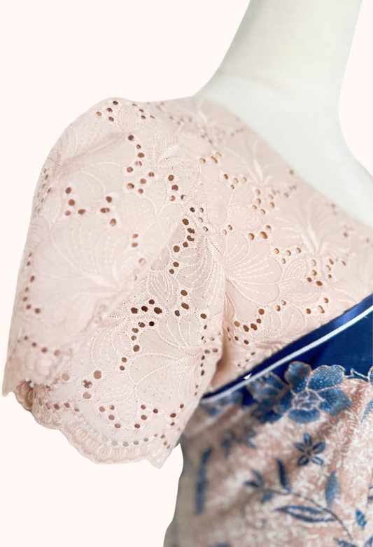 Broderie and Batik Dress