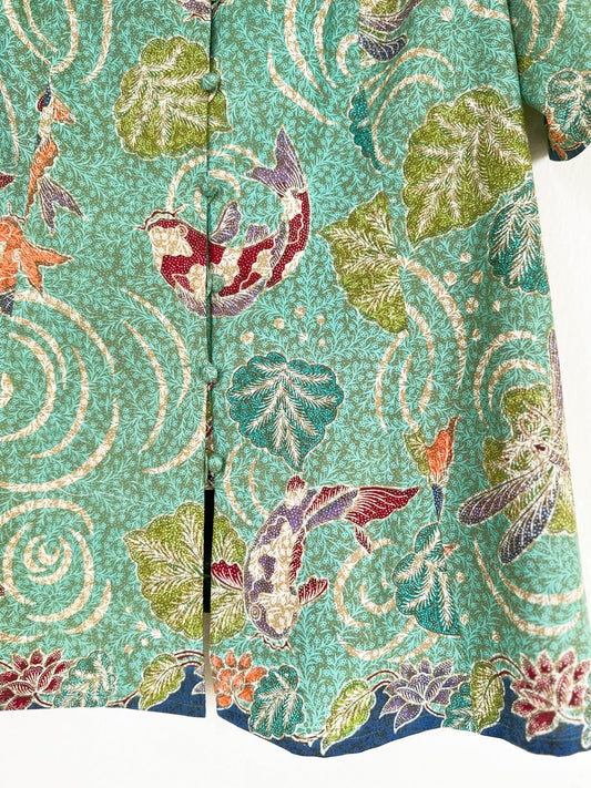 Batik Mid Collared Top
