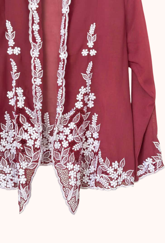 (L) Maroon Kebaya
