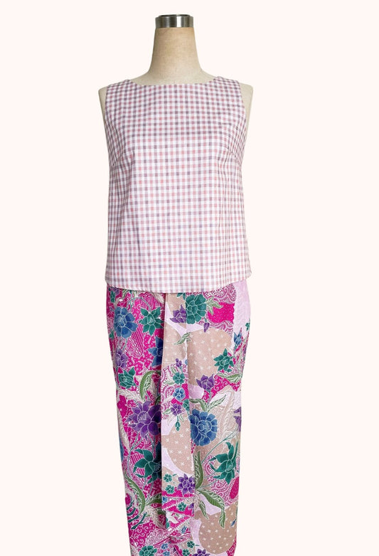 Cotton Top And Batik Skirt Set