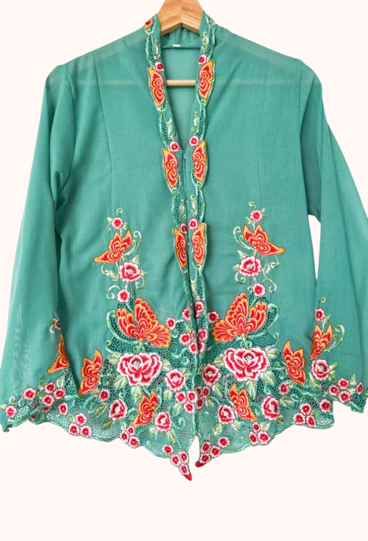 (S) Turquoise Green Kebaya