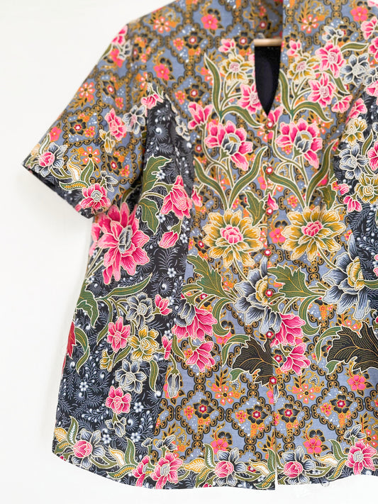 Batik Mid Collared Top