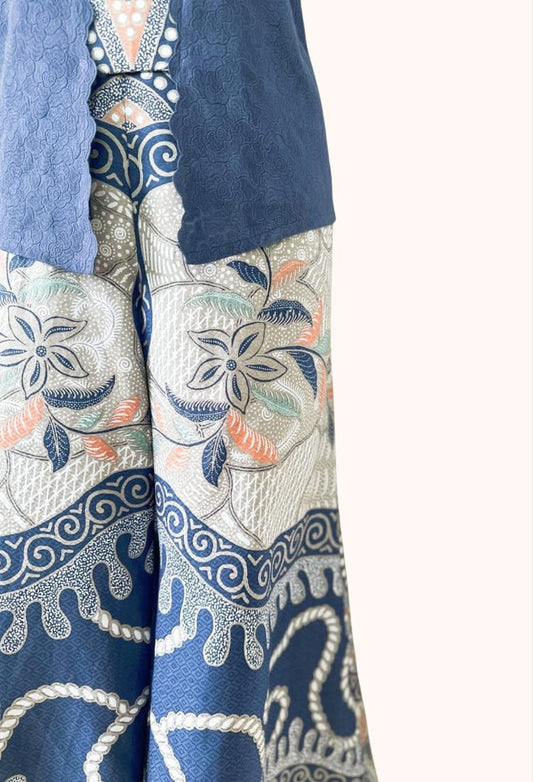 Blue Batik Top and Bottom set