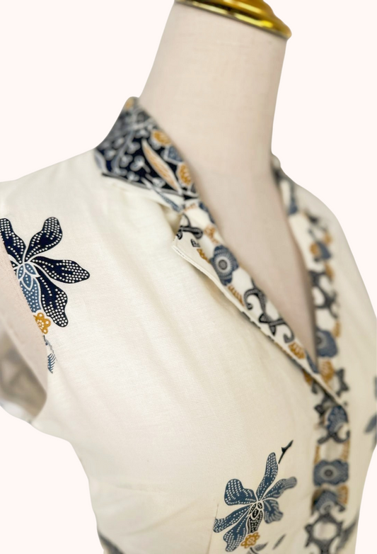 Collared Batik Jumpsuit