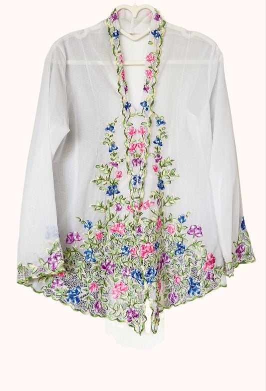 (S) White Kebaya