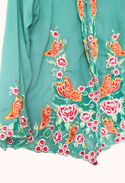 (S) Turquoise Green Kebaya