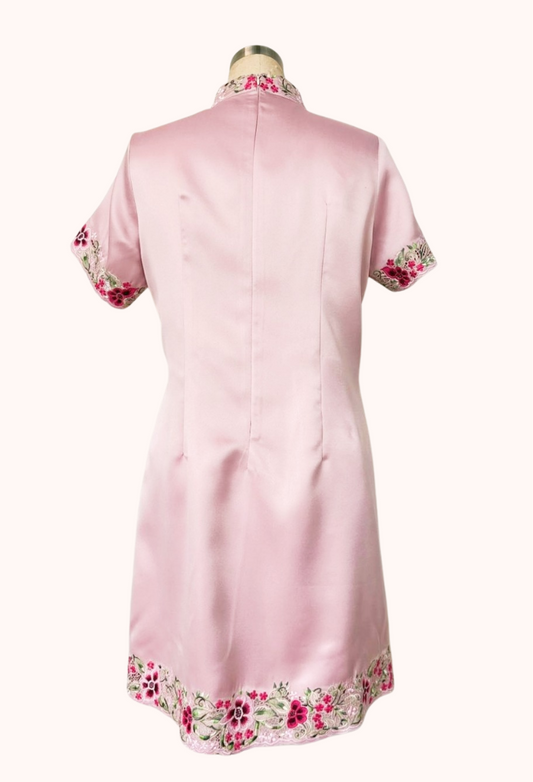 Embroidered Silk Cheongsam