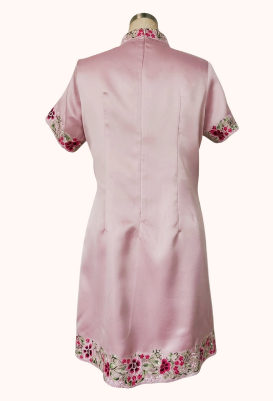 Embroidered Silk Cheongsam