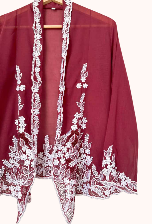 (L) Maroon Kebaya