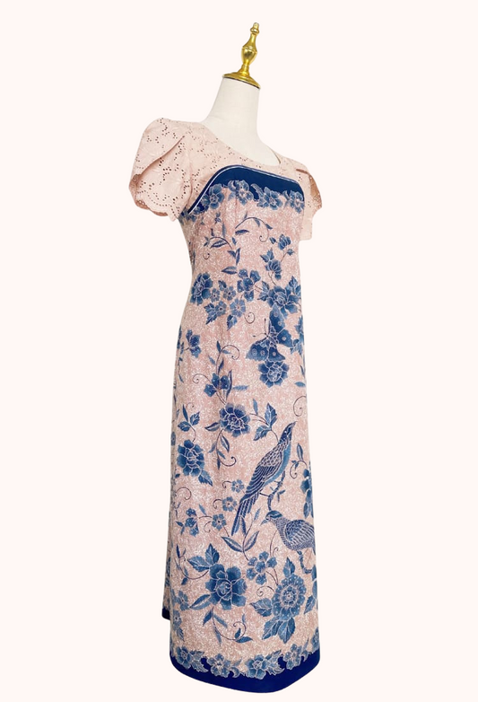 Broderie and Batik Dress