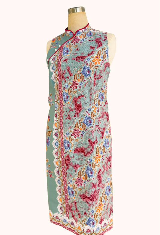 Green Batik Cheongsam
