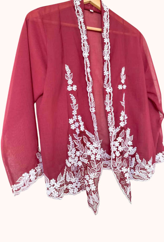 (L) Maroon Kebaya