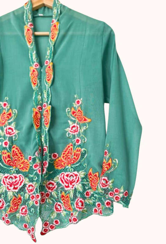 (S) Turquoise Green Kebaya