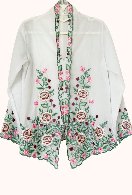 (S) White Kebaya