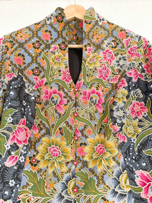 Batik Mid Collared Top