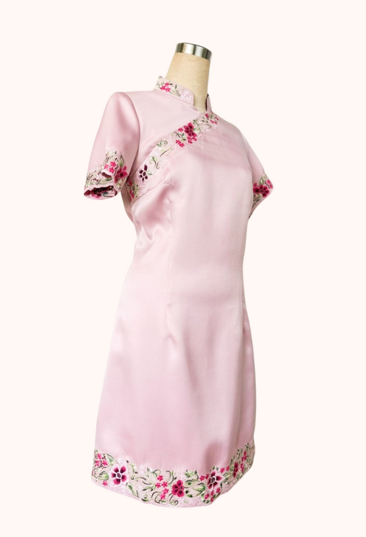 Embroidered Silk Cheongsam