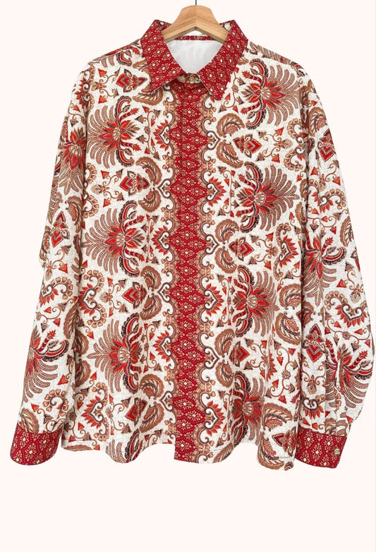 Men's Batik Long Sleeve Shirt