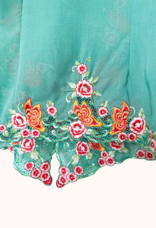 (S) Turquoise Green Kebaya