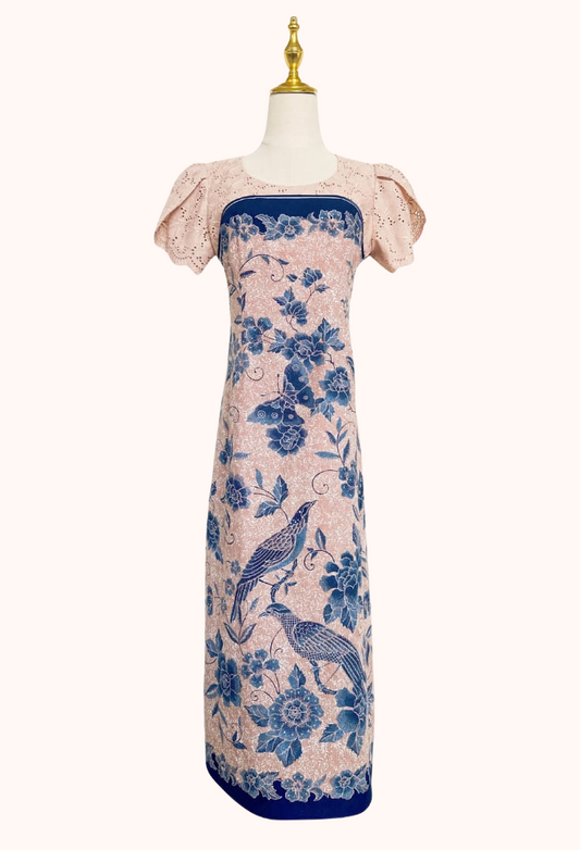 Broderie and Batik Dress