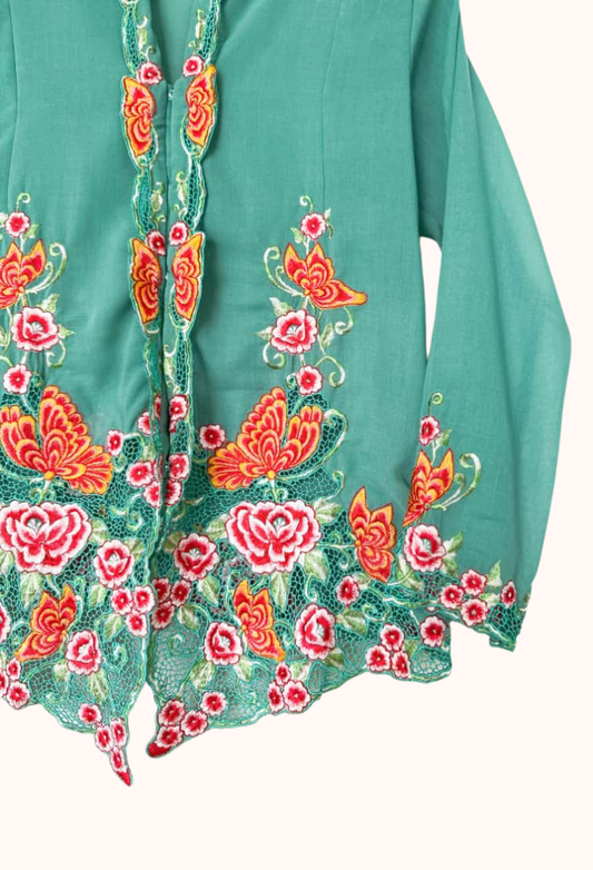 (S) Turquoise Green Kebaya